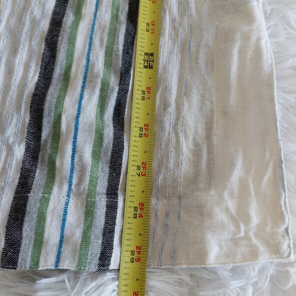 Soft Surroundings Striped Floral Embroidered Cotton Blend Tunic Top Size Meduim - Picture 8 of 8